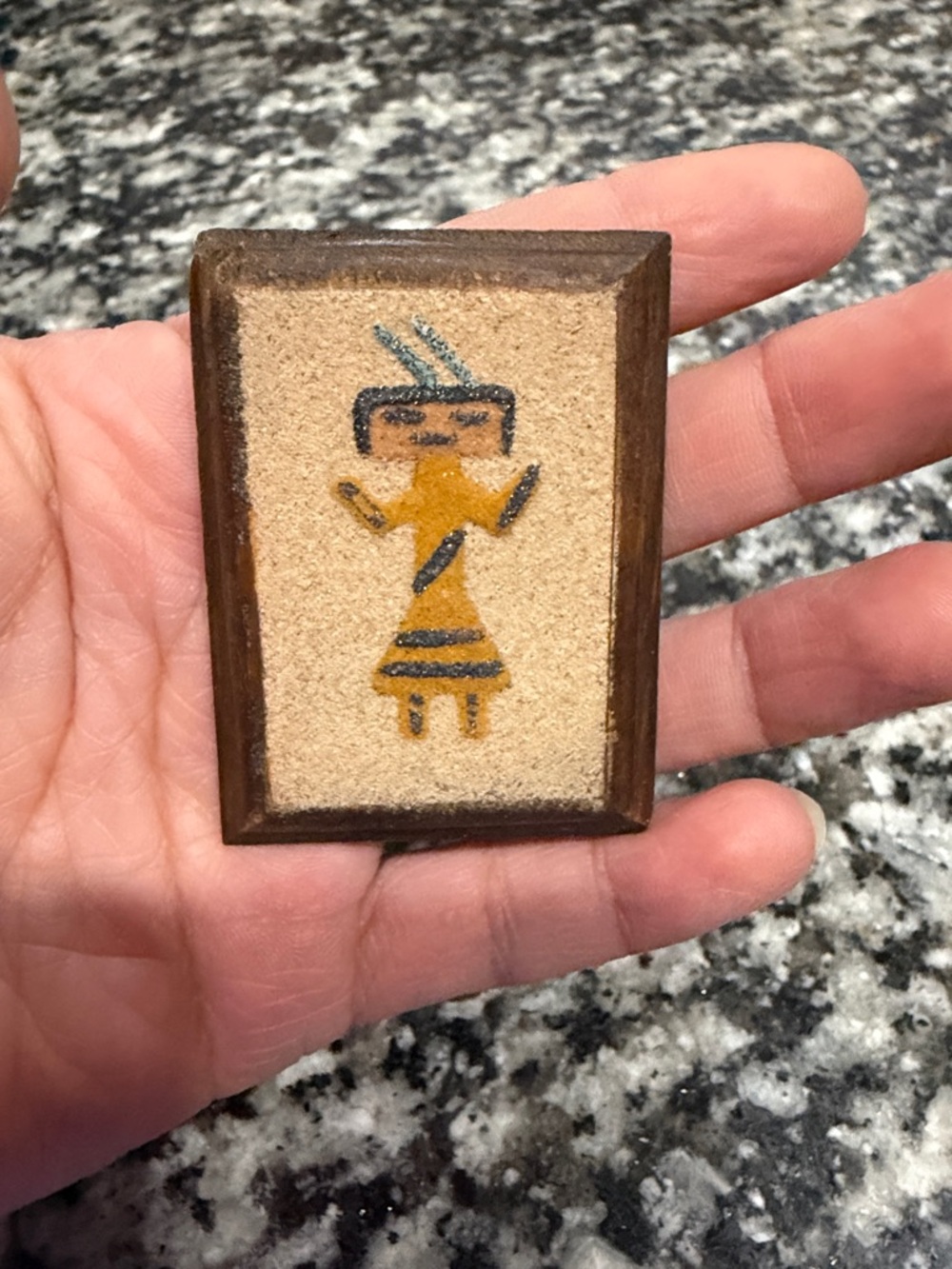 Vintage Navajo sand painting magnet